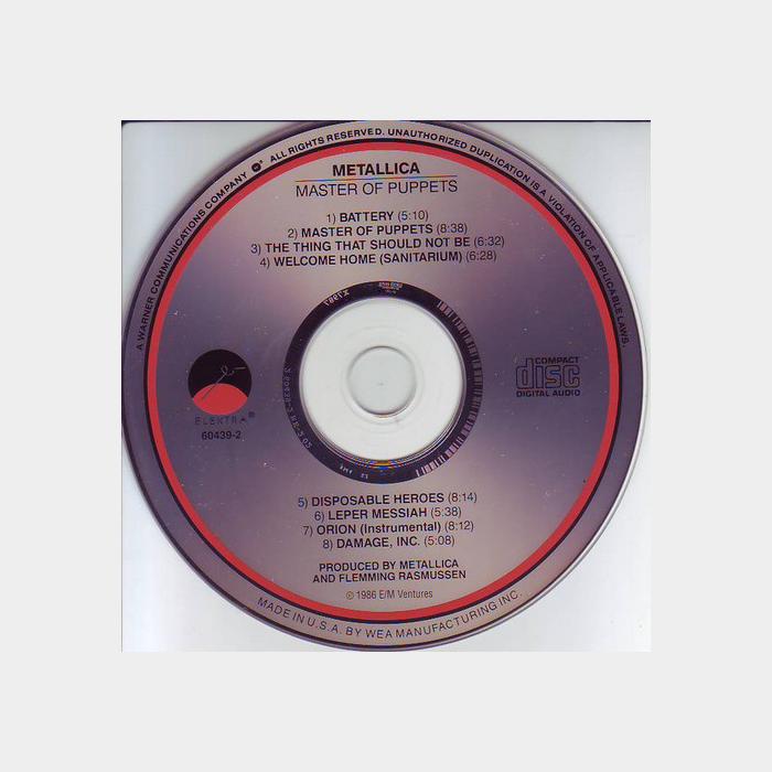 CD Metallica - Master Of Puppets