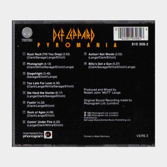 CD Def Leppard - Pyromania