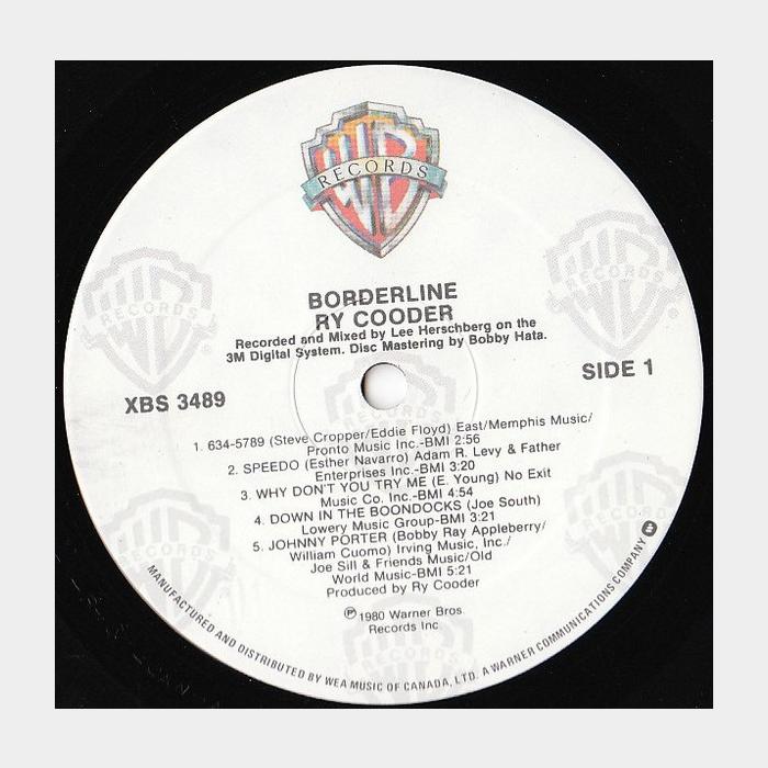 Ry Cooder - Borderline (ex+/ex)