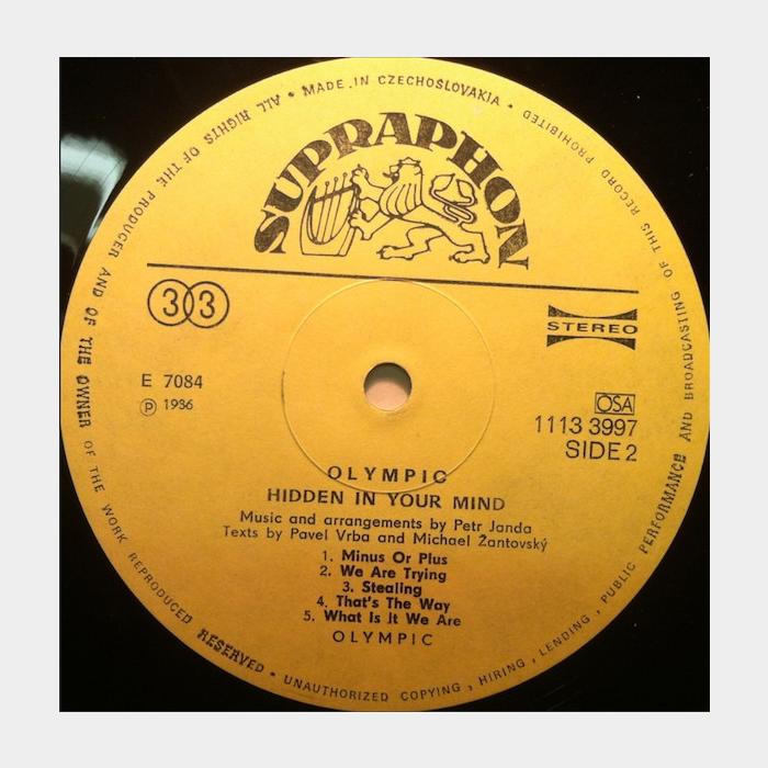 Olympic - Hidden In Your Mind (ex/ex)