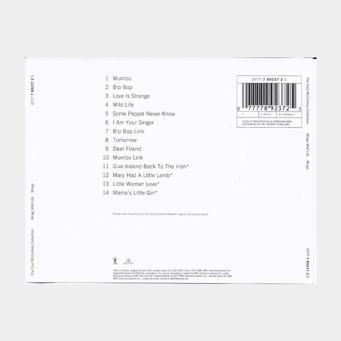 CD Wings - Wild Life
