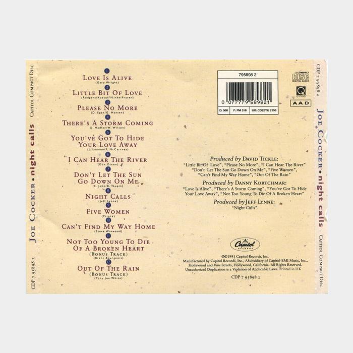 CD Joe Cocker - Night Calls