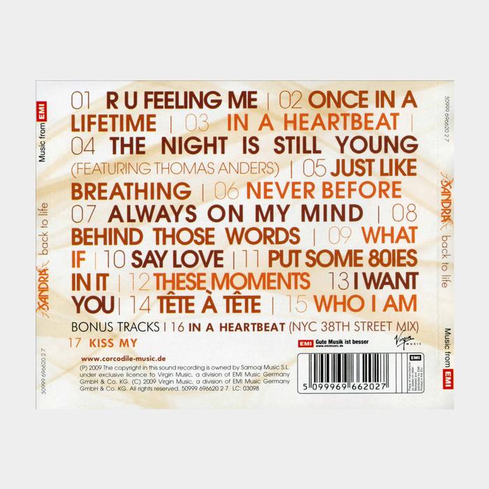 CD Sandra - Back To Life