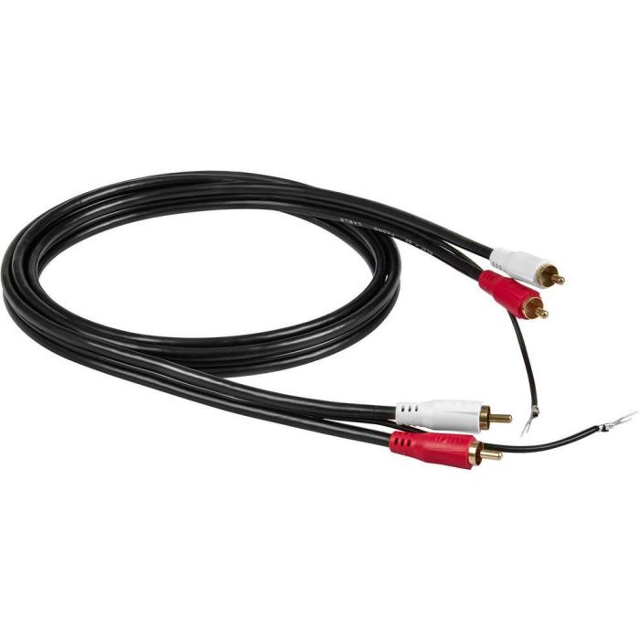 Кабель акустический RCA+заземление для Phono 1m