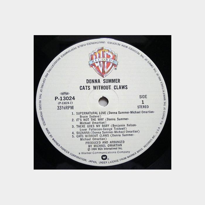 Donna Summer - Cats Without Claws (ex+/ex+, obi)