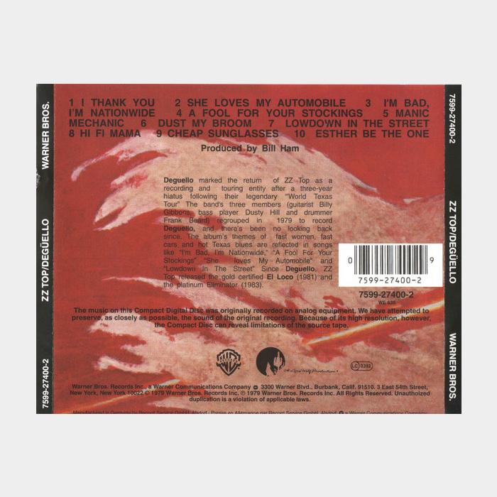 CD ZZ Top - Deguello