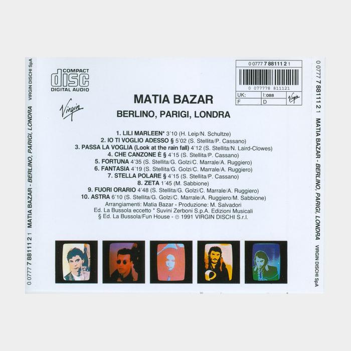 CD Matia Bazar - Berlino, Parigi, Londora