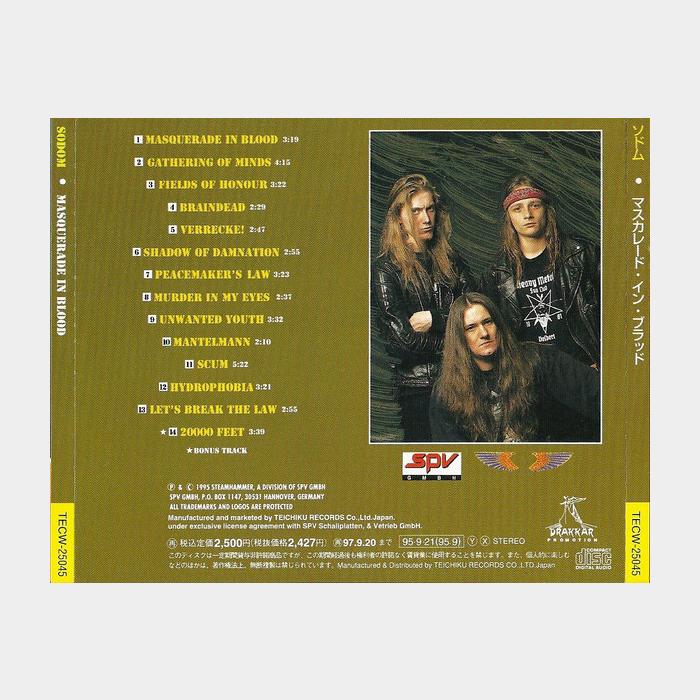 CD Sodom - Masquerade In Blood