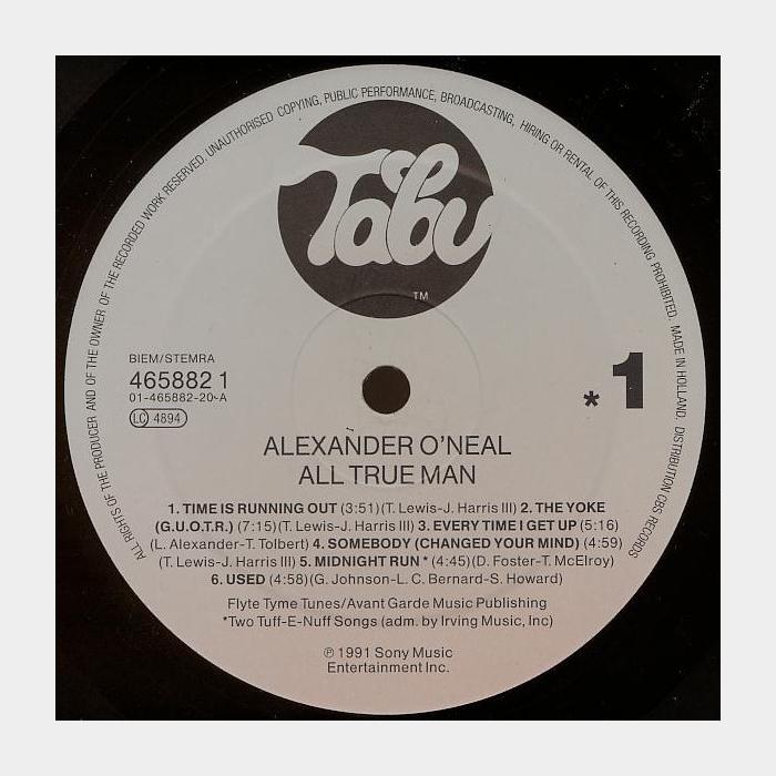 Alexander O'Neal - All True Man (ex/--, без конверта)