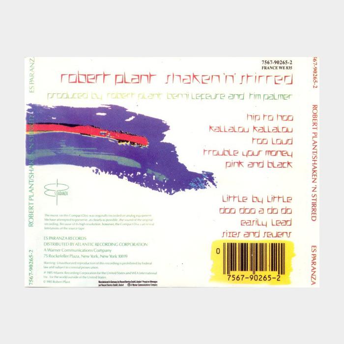 CD Robert Plant - Shaken In Stirred