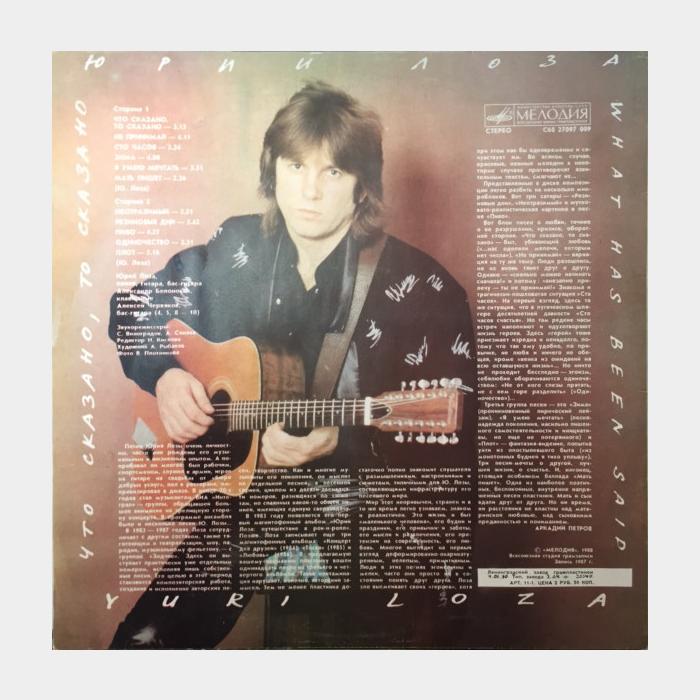 Юрий Лоза - Что сказано, то сказано (ex/ex)