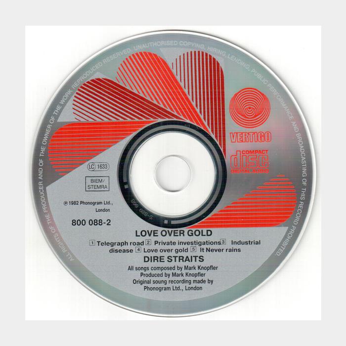 CD Dire Straits - Love Over Gold