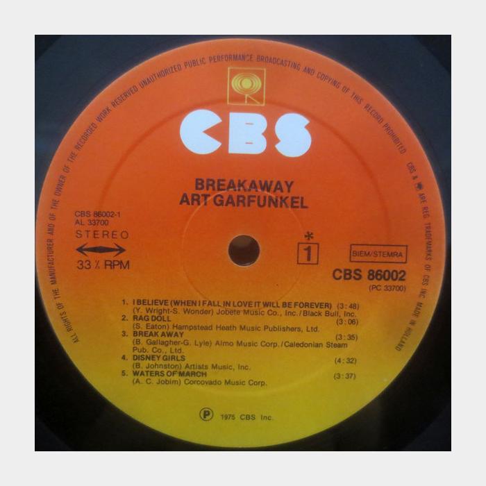 Art Garfunkel - Breakaway (ex+/ex+)