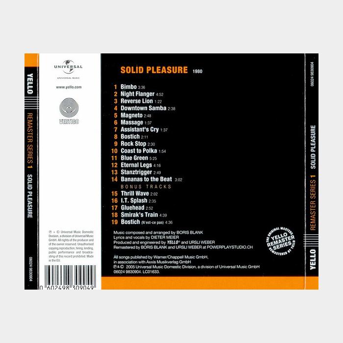 CD Yello - Solid Pleasure