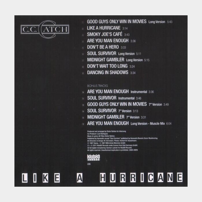 CD C.C.Catch - Like A Hurricane