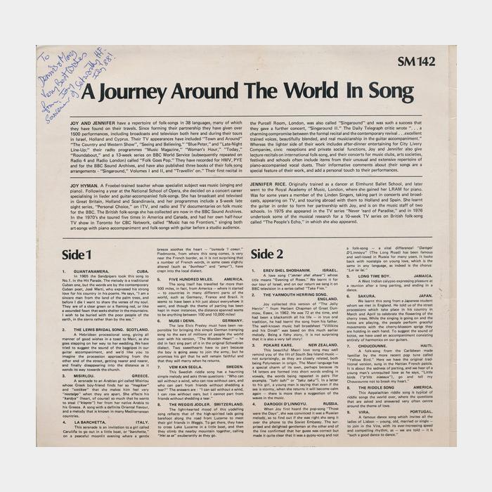 Joy And Jennifer – A Journey Around The World In Song (ex+/ex)