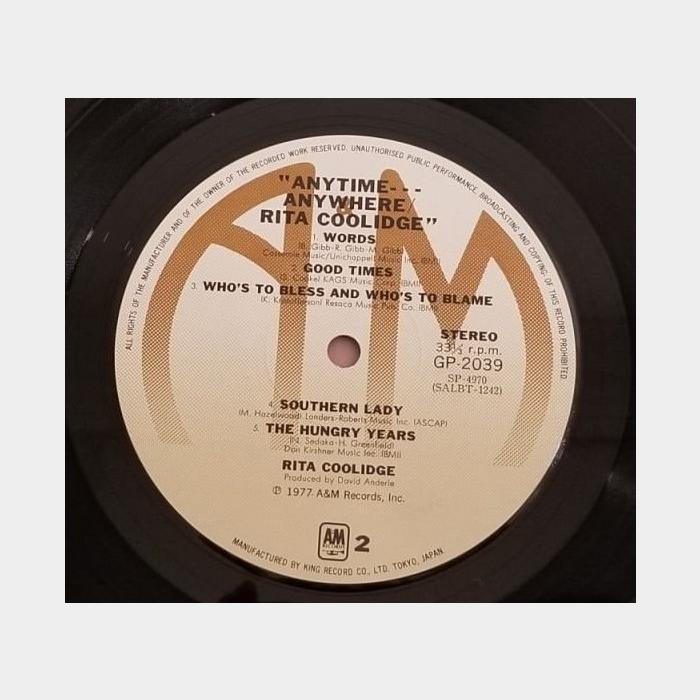 Rita Coolidge - Anytime...Anywhere (ex+/ex)