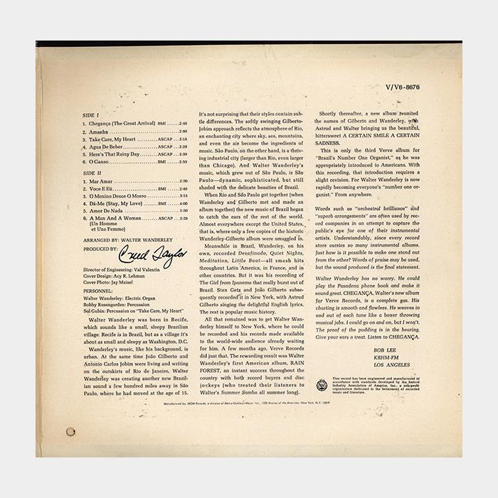 Walter Wanderley Trio - Cheganca (ex/ex)