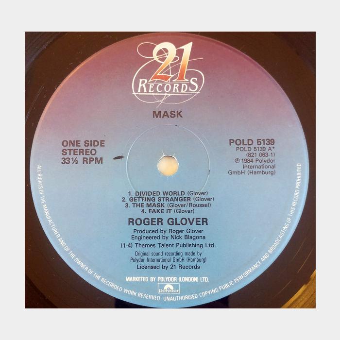 Roger Glover - Mask (ex+/ex+)