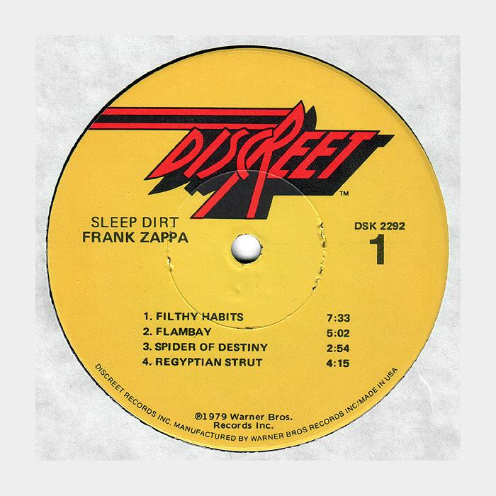 Frank Zappa - Sleep Dirt (ex+/ex)