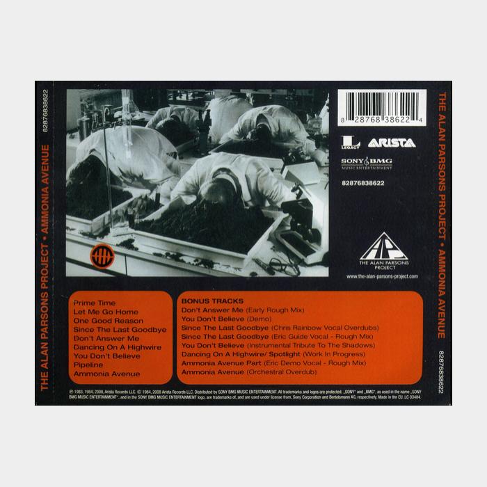 CD Alan Parsons Project - Ammonia Avenue