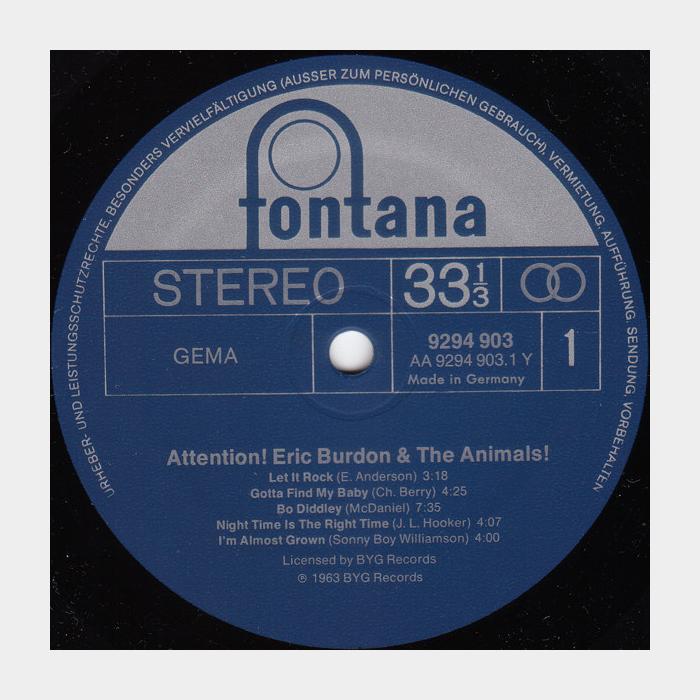 Animals feat Eric Burdon - Attention (ex+/ex+)