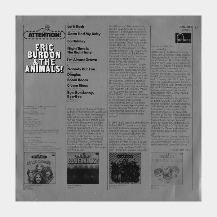Animals feat Eric Burdon - Attention (ex+/ex+)