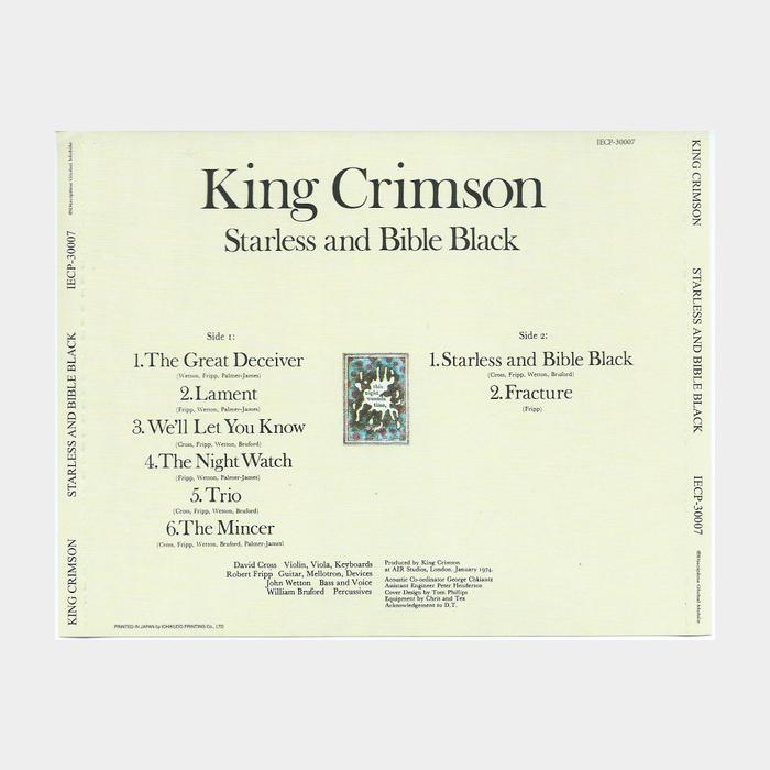 CD King Crimson - Starless And Bible Black