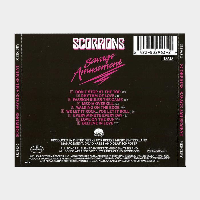 CD Scorpions - Savage Amusement