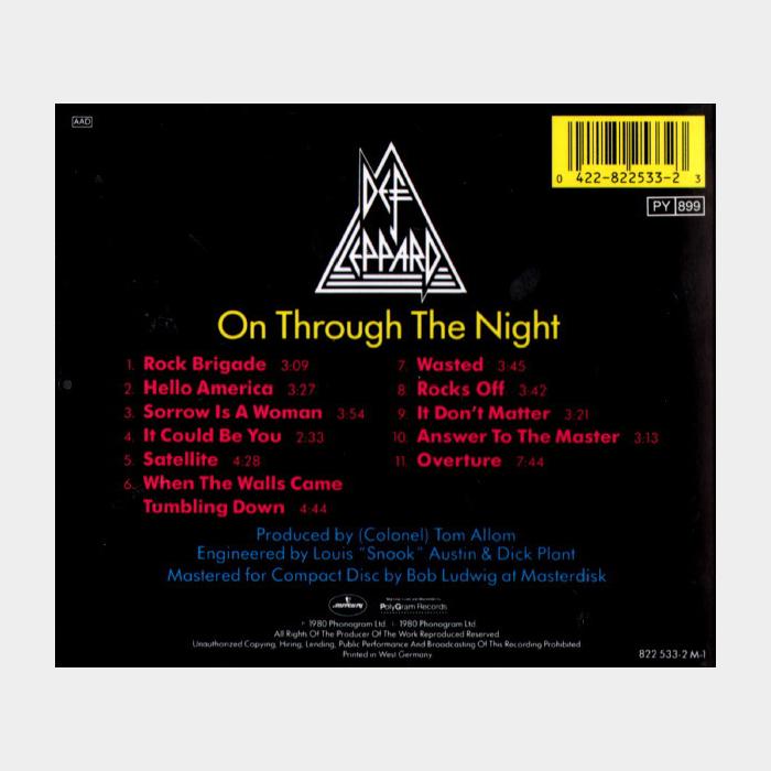 CD Def Leppard - On Through The Night