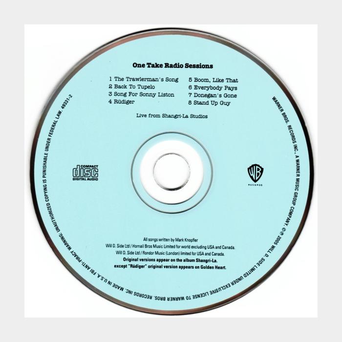CD Mark Knopfler - One Take Radio Sessions