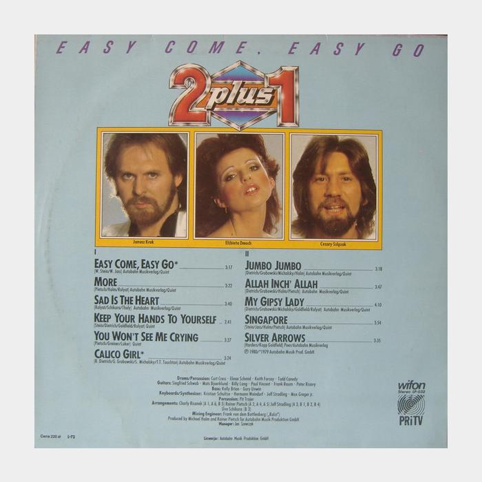 2 Plus 1 - Easy Come, Easy Go (ex-/ex)