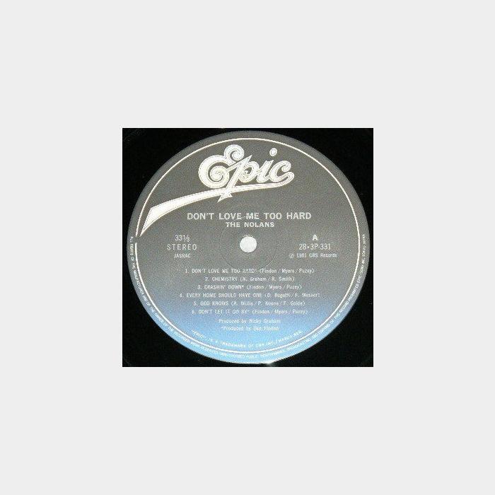 Nolans - Don't Love Me Too Hard (ex+/ex+)