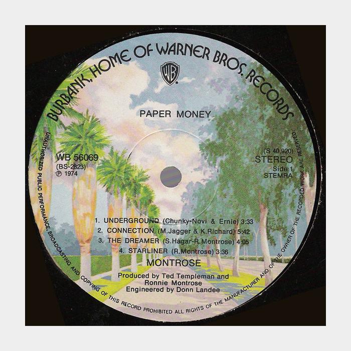 Montrose - Paper Money (ex/ex)