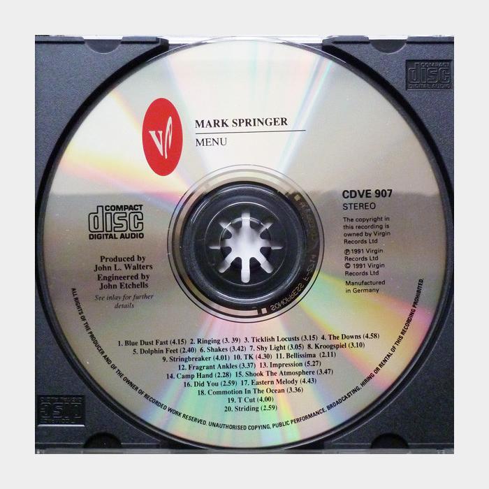 CD Mark Springer - Menu (ex+/ex)