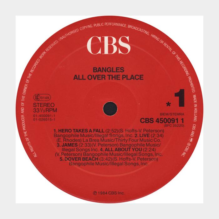 Bangles - All Over The Place (ex+/ex+)