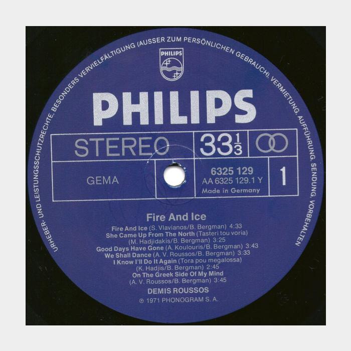 Demis Roussos - Fire And Ice (ex/ex+)