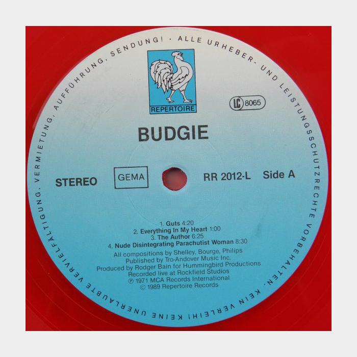 Budgie - Budgie (ex+/ex+, Red LP)