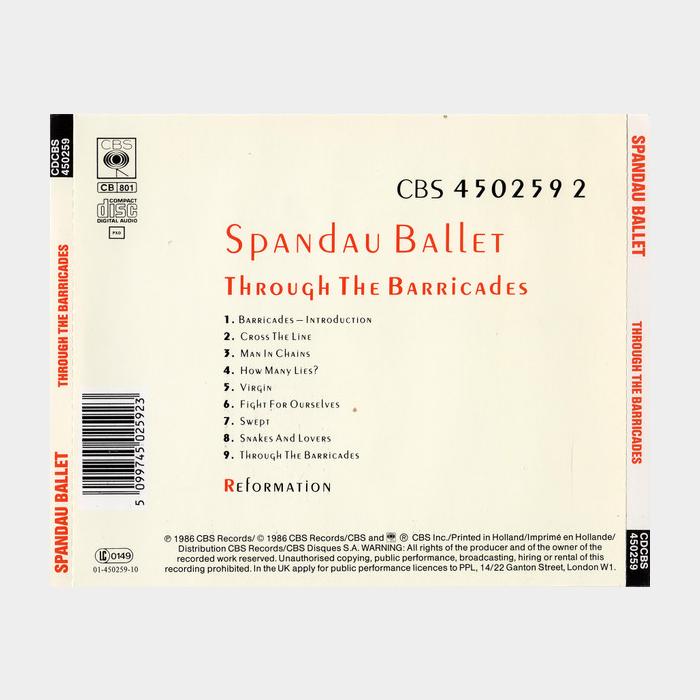 CD Spandau Ballet - Through The Barricades