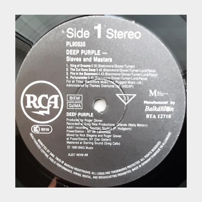 Deep Purple - Slaves And Masters (ex/ex-)