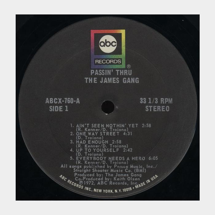 James Gang - Passin' Thru (ex+/ex+)