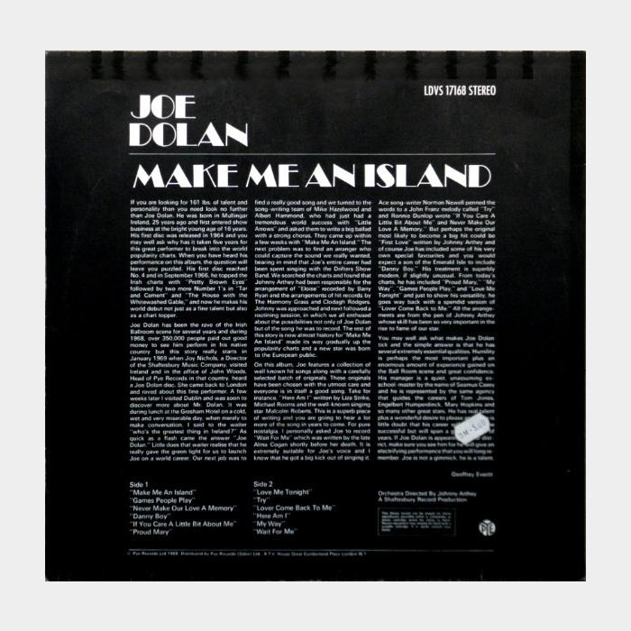 Joe Dolan - Make Me An Island (ex/ex+)