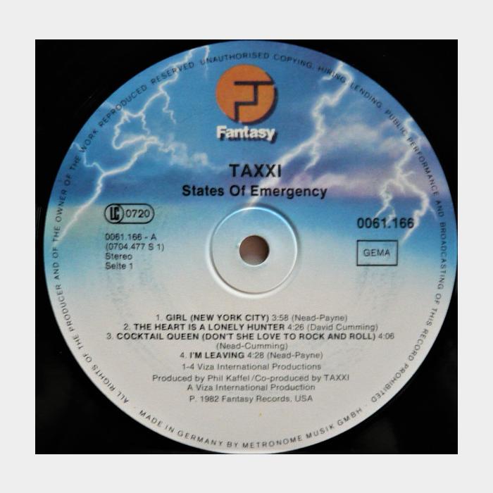 Taxxi - States Of Emergency (ex/vg+)