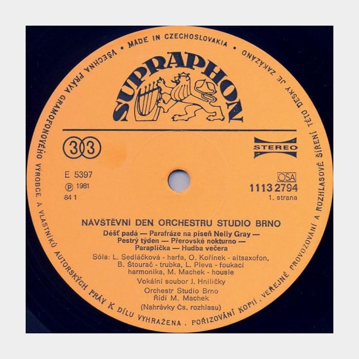 Orchestru Studio BRNO - Navstevni Den Orchestru Studio Brno (ex/ex)