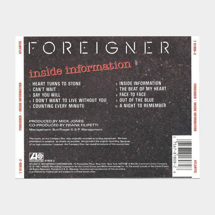 CD Foreigner - Inside Information