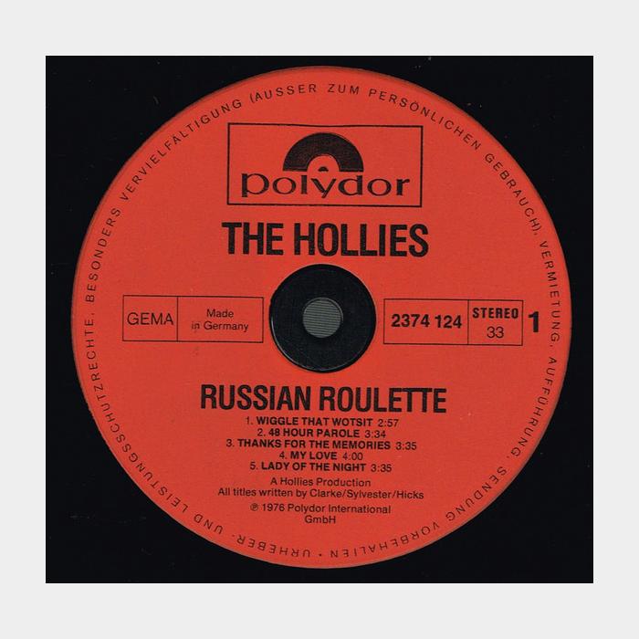 Hollies - Russian Roulette (ex+/ex+)