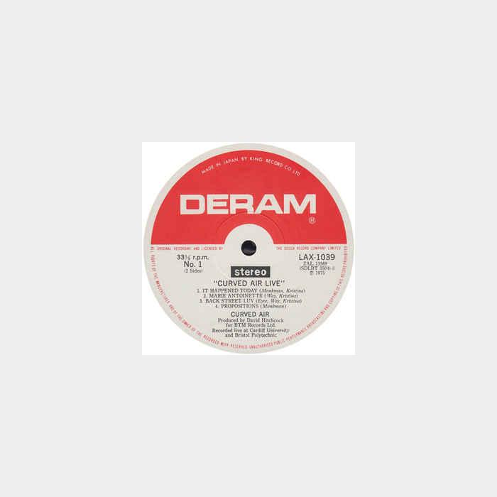 Curved Air - Curved Air Live (ex+/ex+)