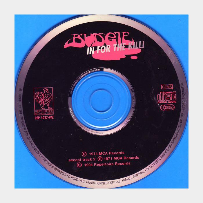 CD Budgie - In For The Kill