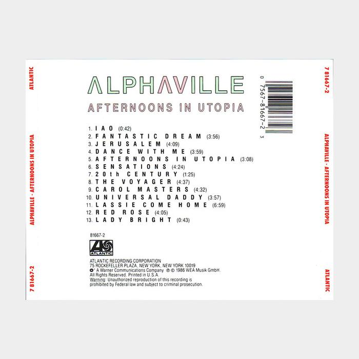 CD Alphaville - Afternoons In Utopia