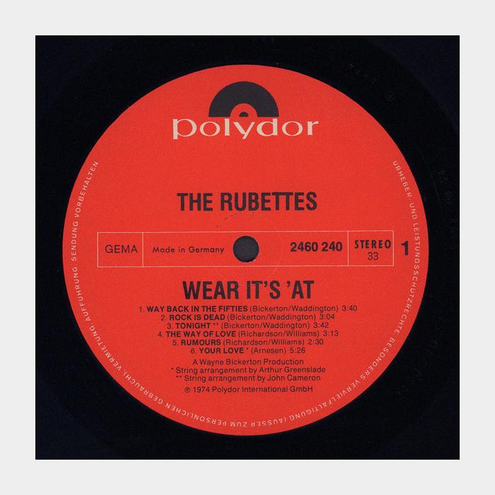 Rubettes - Wear It's 'At (ex+/ex+)